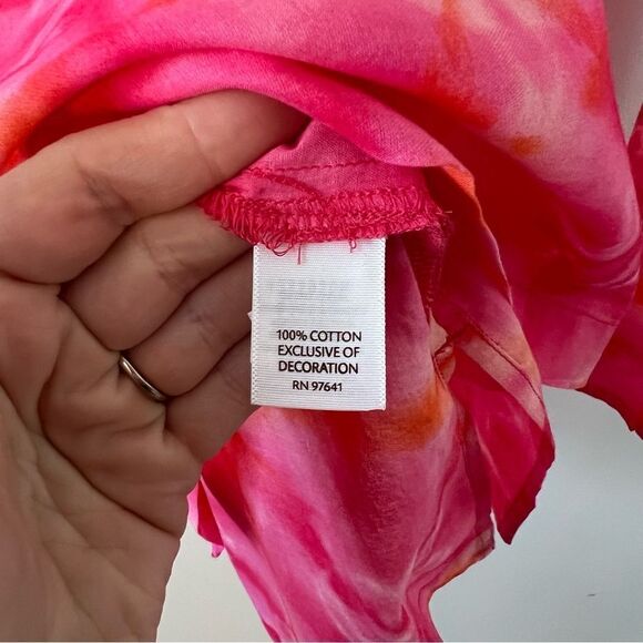 J. Jill tie dye embroidered tunic blouse bohemian - Picture 4 of 7